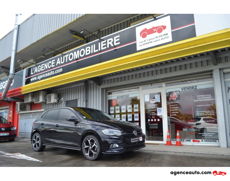 Achat voiture occasion, Auto occasion pas cher | Agence Auto Volkswagen Polo 1.0 TSI 115ch R-Line DSG7 Noir Année 2018 Automatique Essence