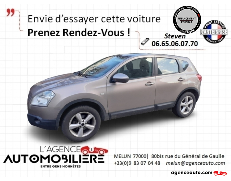 Achat voiture occasion, Auto occasion pas cher | Agence Auto Nissan Qashqai 1.5 DCI 105 ACENTA PACK Beige Année 2008 Manuelle Diesel