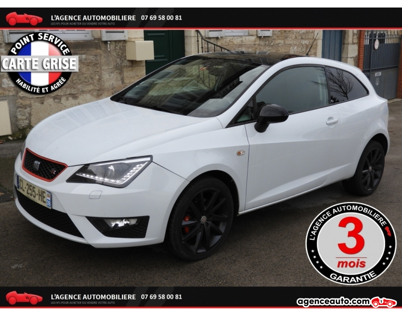 Achat voiture occasion, Auto occasion pas cher | Agence Auto Seat Ibiza 1.6 TDI 105 CV FR *** TOIT OUVRANT*** Blanc Année 2012 Manuelle Diesel