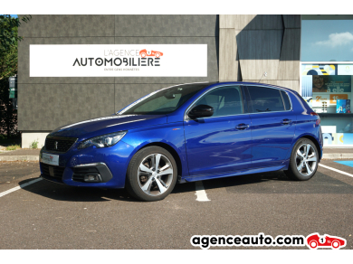 Achat voiture occasion, Auto occasion pas cher | Agence Auto Peugeot 308 GT Line 130 ch EAT8 Panoramique Bleu Année: 2019 Automatique Essence