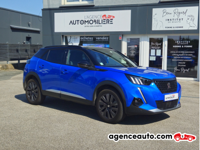 Achat voiture occasion, Auto occasion pas cher | Agence Auto Peugeot 2008 1.2 130 EAT8 GT PACK - TOIT OUVRANT - ATTELAGE - INTERIEUR ALCANTARA Bleu Année: 2022 Automatique Essence