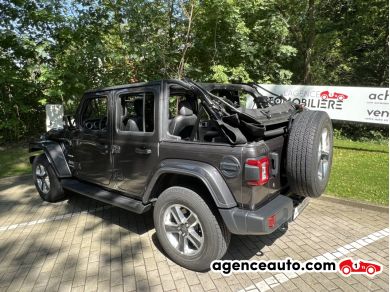 Achat voiture occasion, Auto occasion pas cher | Agence Auto Jeep Wrangler Sahara/Cuir/Sièges chauffants/Caméra/Garantie 12 Mois Gris Année: 2020 Automatique Diesel