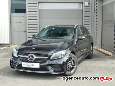 Achat voiture occasion, Auto occasion pas cher | Agence Auto Mercedes Classe C SW 300e AMG LINE Noir Année: 2020 Automatique Hybride