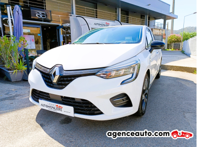 Achat voiture occasion, Auto occasion pas cher | Agence Auto Renault Clio 1.6 E-TECH 140H 90 HYBRID FULL-HYBRID INTENS BVA Blanc Année: 2021 Automatique Hybride