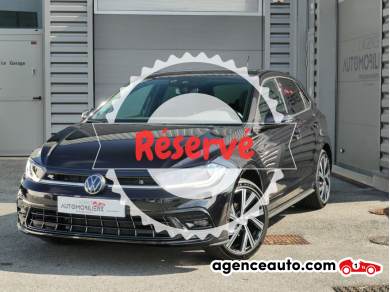 Achat voiture occasion, Auto occasion pas cher | Agence Auto Volkswagen Polo VI 1.0 TSI 95 R-LINE DSG7 Noir Année: 2022 Automatique Essence