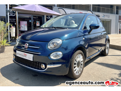 Achat voiture occasion, Auto occasion pas cher | Agence Auto Fiat 500C CABRIOLET 1.2 70 LOUNGE DUALOGIC BVA Bleu Année: 2017 Automatique Essence