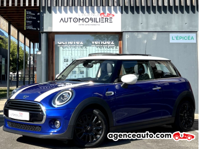 Achat voiture occasion, Auto occasion pas cher | Agence Auto Mini Cooper (F56) 1.5i 136ch Edition Greenwich BVA / Toit ouvrant Bleu Année: 2020 Automatique Essence