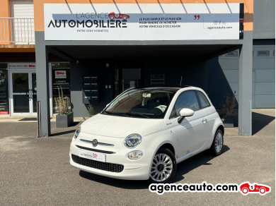 Achat voiture occasion, Auto occasion pas cher | Agence Auto Fiat 500 1.0 BSG 69cv Dolce Vita - Apple CarPlay/Toit panoramique/Radar AR/Régulateur Blanc Année: 2022 Manuelle Essence