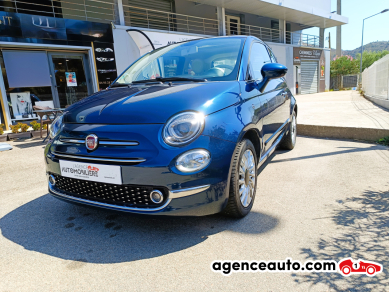 Achat voiture occasion, Auto occasion pas cher | Agence Auto Fiat 500 1.2 70 ECO PACK LOUNGE Bleu Année: 2018 Manuelle Essence