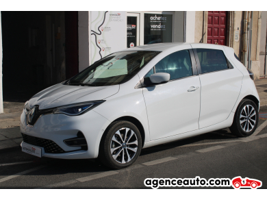 Aankoop Gebruikte Auto, Goedkope Gebruikte Auto | Agence Auto Renault Zoe R135 ZE 135 69PPM 50KWH ACHAT-INTEGRAL CHARGE-NORMALE INTENS BVA ( Carplay, Caméra de recul ... ) Wit Jaar: 2019 Automatische auto Elektrisch