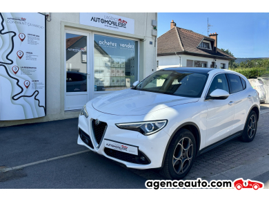 Achat voiture occasion, Auto occasion pas cher | Agence Auto Alfa Romeo STELVIO Q4 LUSSO 2.2 JTD 16V 210 cv Toit panoramique Blanc Année: 2017 Automatique Diesel