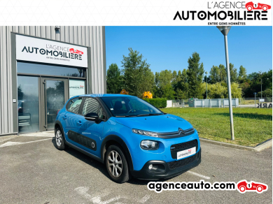 Aankoop Gebruikte Auto, Goedkope Gebruikte Auto | Agence Auto Citroen C3 1.2 Puretech Feel 82CV Blauw Jaar: 2017 Handgeschakelde auto Benzine