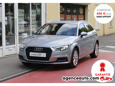 Achat voiture occasion, Auto occasion pas cher | Agence Auto Audi A3 Sportback Facelift 1.6 TDI 116 Design BVM6 (Suivi d'entretien complet, Sièges chauffants...) Gris Année: 2018 Manuelle Diesel