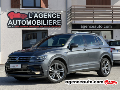 Achat voiture occasion, Auto occasion pas cher | Agence Auto Volkswagen Tiguan 2.0 Bi-TDI 240ch R-LINE 4MOTION Gris Année: 2018 Automatique Diesel