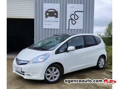 Achat voiture occasion, Auto occasion pas cher | Agence Auto Honda Jazz 1.4 IVTEC HYBRID 88 CH BVA6 Blanc Année: 2012 Automatique Hybride