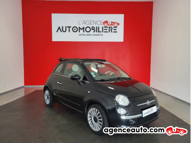 Achat voiture occasion, Auto occasion pas cher | Agence Auto Fiat 500 II CABRIOLET 1.2 69 S/S LOUNGE + RADARS DE RECUL Noir Année: 2010 Manuelle Essence