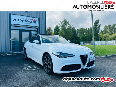 Achat voiture occasion, Auto occasion pas cher | Agence Auto Alfa Romeo Giulia 2.2 VELOCE Q4 210 CV BVA TOIT OUVRANT Blanc Année: 2018 Automatique Diesel