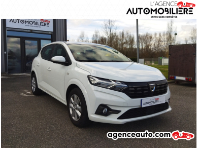 Gebrauchtwagenkauf, Günstige Gebrauchtwagen | Automobilienagentur Dacia Sandero 1.0 ECO-G 100 Confort BVM6 - Essence-GPL - Sous garantie constructeur Blanc Jahr : 2022 Hand-Schaltgetriebe Benzin