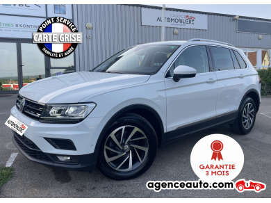 Achat voiture occasion, Auto occasion pas cher | Agence Auto Volkswagen Tiguan II 2.0 TDi DSG7 150 cv Boîte auto SOUND Blanc Année : 2018 Automatique Diesel