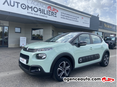 Achat voiture occasion, Auto occasion pas cher | Agence Auto Citroen C3 1.2 PURETECH 110 S&S 5CV SHINE EAT6 Vert Année : 2019 Automatique Essence