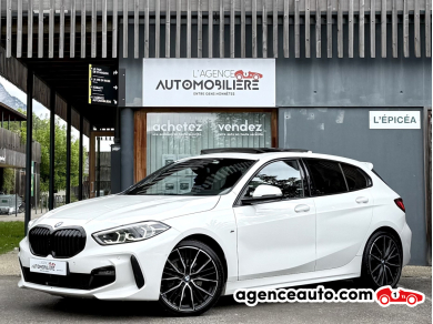 Achat voiture occasion, Auto occasion pas cher | Agence Auto Bmw Série 1 (F40) 118d 150ch M Sport BVA - Toit ouvrant & Sièges sport Blanc Année : 2019 Automatique Diesel