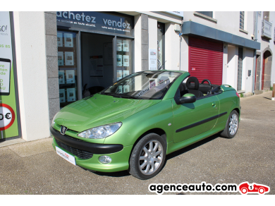 Achat voiture occasion, Auto occasion pas cher | Agence Auto Peugeot 206 CC 2.0 135 ( Distribution changée, Climatisation...) Vert Année : 2002 Manuelle Essence