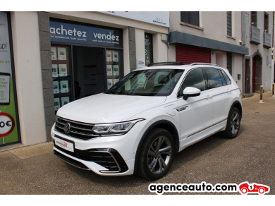 Achat voiture occasion, Auto occasion pas cher | Agence Auto Volkswagen Tiguan 1.4 E-HYBRID 245H 150 PHEV R-LINE DSG BVA Blanc Année : 2021 Automatique Hybride