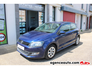 Achat voiture occasion, Auto occasion pas cher | Agence Auto Volkswagen Polo 1.2 TDI 75 BLUEMOTION ( Distribution changée, Carplay, Clim ... ) Bleu Année : 2010 Manuelle Diesel