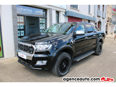 Achat voiture occasion, Auto occasion pas cher | Agence Auto Ford Ranger DOUBLE CABINE 3.2 TDCI 200 LIMITED 4X4 BVA Noir Année : 2019 Automatique Diesel