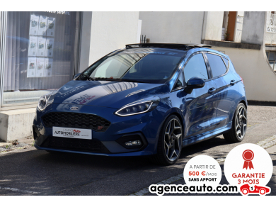 Achat voiture occasion, Auto occasion pas cher | Agence Auto Ford Fiesta ST 1.5 T EcoBoost 200 Pack Perf BVM6 (TO, B&O, Carplay, Sièges chauffants...) Bleu Année : 2018 Manuelle Essence