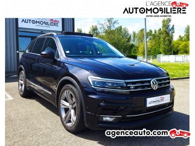 Aankoop Gebruikte Auto, Goedkope Gebruikte Auto | Agence Auto Volkswagen Tiguan 2.0 TDi 150 cv DSG7 R-LINE - TOIT OUVRANT PANORAMIQUE Zwart Jaar : 2019 Automatische auto Diesel