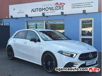 Achat voiture occasion, Auto occasion pas cher | Agence Auto Mercedes Classe A 180 d 116 cv AMG Line Edition One 7G-DCT Blanc Année : 2018 Automatique Diesel