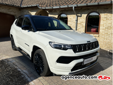 Achat voiture occasion, Auto occasion pas cher | Agence Auto Jeep Compass 1,4 Blanc Année : 2023 Automatique Hybride rechargeable