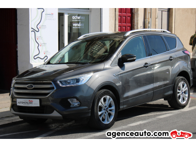 Achat voiture occasion, Auto occasion pas cher | Agence Auto Ford Kuga 2.0 TDCI 150 TITANIUM 4X2 START-STOP (Caméra de recul, Toit ouvrant panoramique, CarPlay...) Gris Année : 2018 Manuelle Diesel