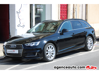 Achat voiture occasion, Auto occasion pas cher | Agence Auto Audi A4 AVANT 3.0 TDI 220 S-LINE S-TRONIC BVA ( Affichage tête haute, Carplay, Sièges chauffant..) Noir Année : 2018 Automatique Diesel