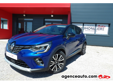 Achat voiture occasion, Auto occasion pas cher | Agence Auto Renault Captur E-Tech full hybrid 145 Iconic Bleu Année : 2022 Automatique Essence, Hybride