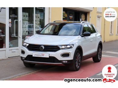 Achat voiture occasion, Auto occasion pas cher | Agence Auto Volkswagen T-roc 1.5 TSI 150 Carat BVM Blanc Année : 2022 Manuelle Essence