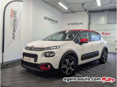Achat voiture occasion, Auto occasion pas cher | Agence Auto Citroen C3 III 1.5 BLUEHDI 100 S&S SHINE BV6 Blanc Année : 2019 Manuelle Diesel