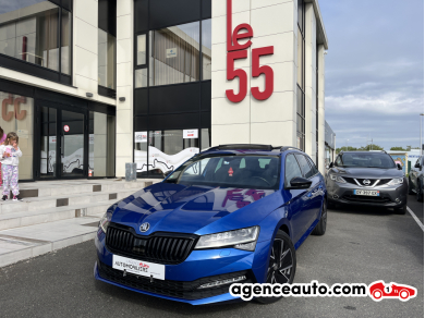Achat voiture occasion, Auto occasion pas cher | Agence Auto Skoda Superb Combi III (2) COMBI 2.0 TDI SCR 150 8CV SPORTLINE DSG7 Bleu Année : 2023 Automatique Diesel