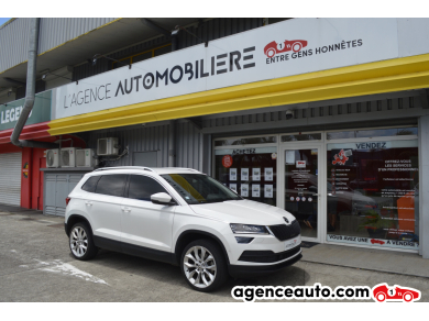 Achat voiture occasion, Auto occasion pas cher | Agence Auto Skoda Karoq 1.5 TSI 150 ACT STYLE DSG7 Blanc Année : 2021 Automatique Essence