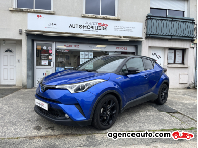 Achat voiture occasion, Auto occasion pas cher | Agence Auto Toyota C-HR 1.8 Hybride 122cv GRAPHIC - Attelage amovible - Sièges chauffants Bleu Année : 2018 Automatique Hybride